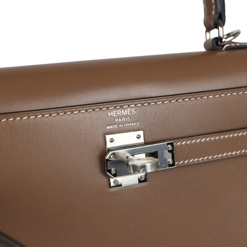 Hermes Kelly Sellier 25 Etoupe Tadelakt Palladium Hardware - Image 6