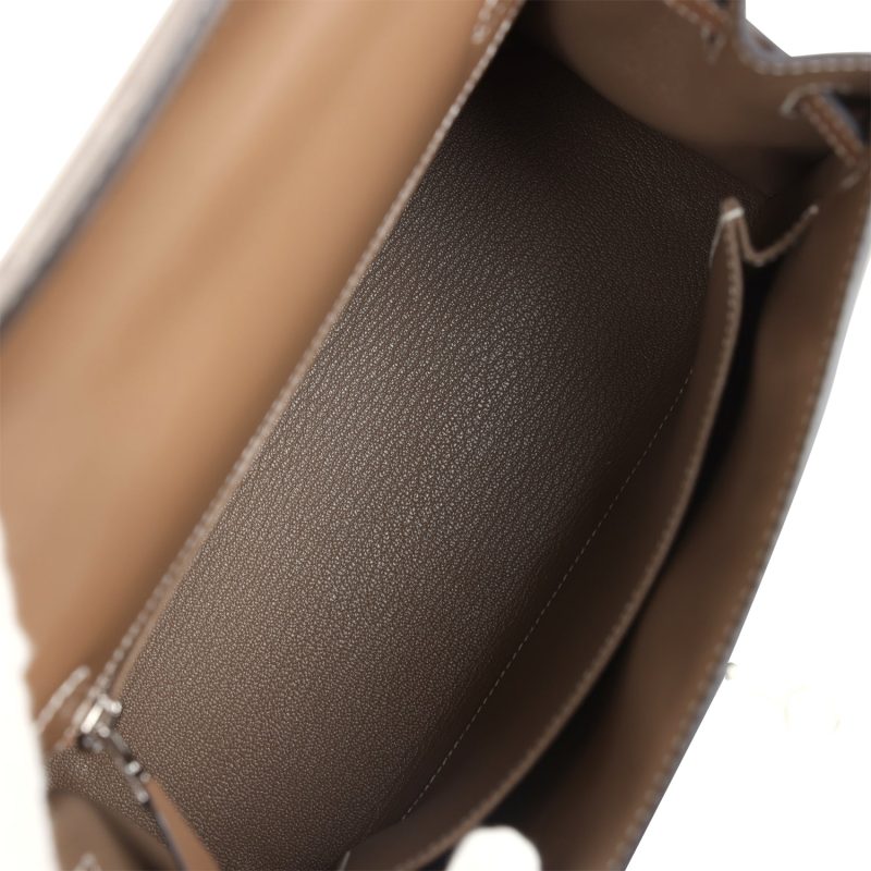Hermes Kelly Sellier 25 Etoupe Tadelakt Palladium Hardware - Image 7