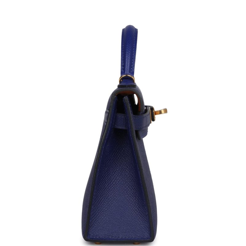 Hermes Kelly Sellier 20 Bleu Electric and Bleu Encre Epsom Gold Hardware - Image 3