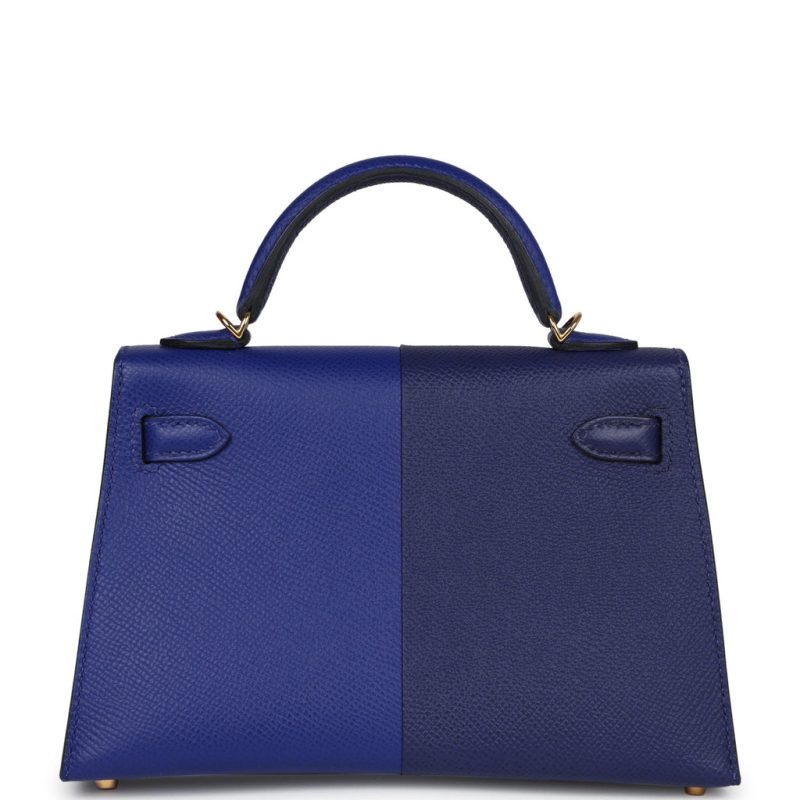 Hermes Kelly Sellier 20 Bleu Electric and Bleu Encre Epsom Gold Hardware - Image 4