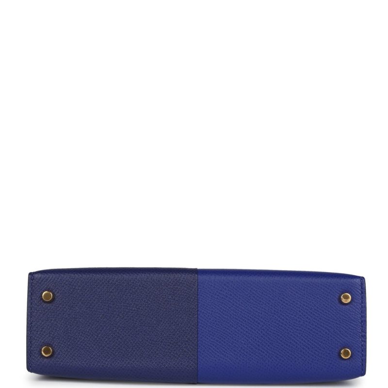 Hermes Kelly Sellier 20 Bleu Electric and Bleu Encre Epsom Gold Hardware - Image 5