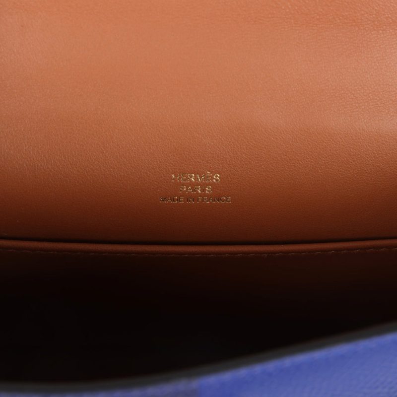 Hermes Kelly Sellier 20 Bleu Electric and Bleu Encre Epsom Gold Hardware - Image 6