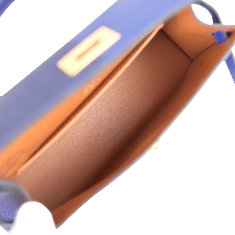 Hermes Kelly Sellier 20 Bleu Electric and Bleu Encre Epsom Gold Hardware - Image 7