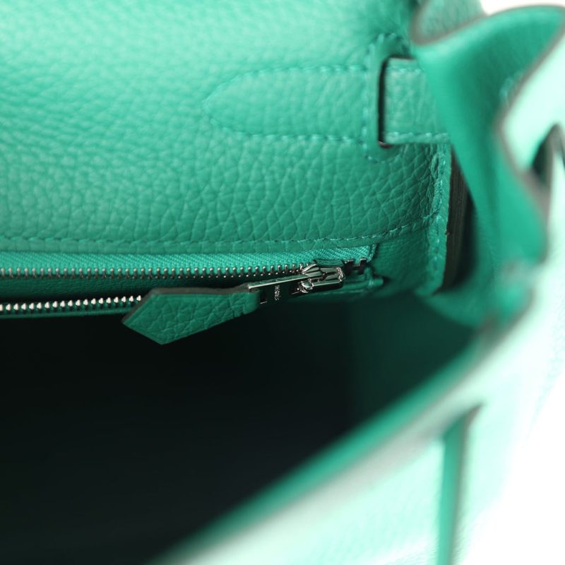 Hermes Kelly Retourne 32 Vert Vertigo Clemence Palladium Hardware - Image 8