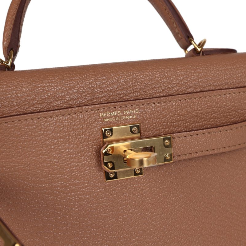 Hermes Kelly Sellier 20 Quebracho Chevre Gold Hardware - Image 6