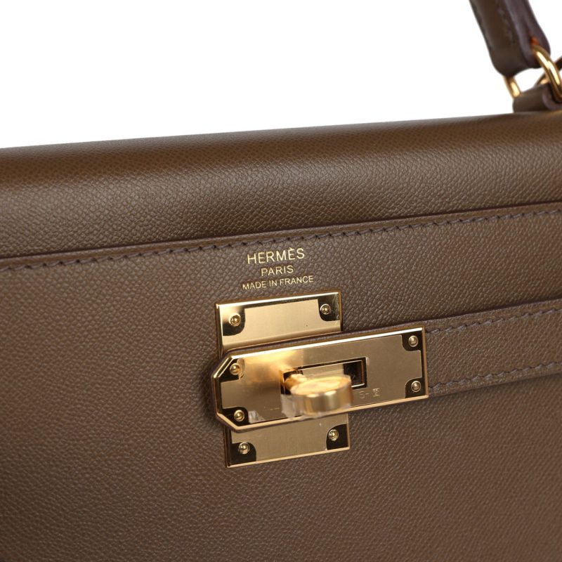 Hermes Kelly Sellier 28 Toundra Madame Gold Hardware - Image 6