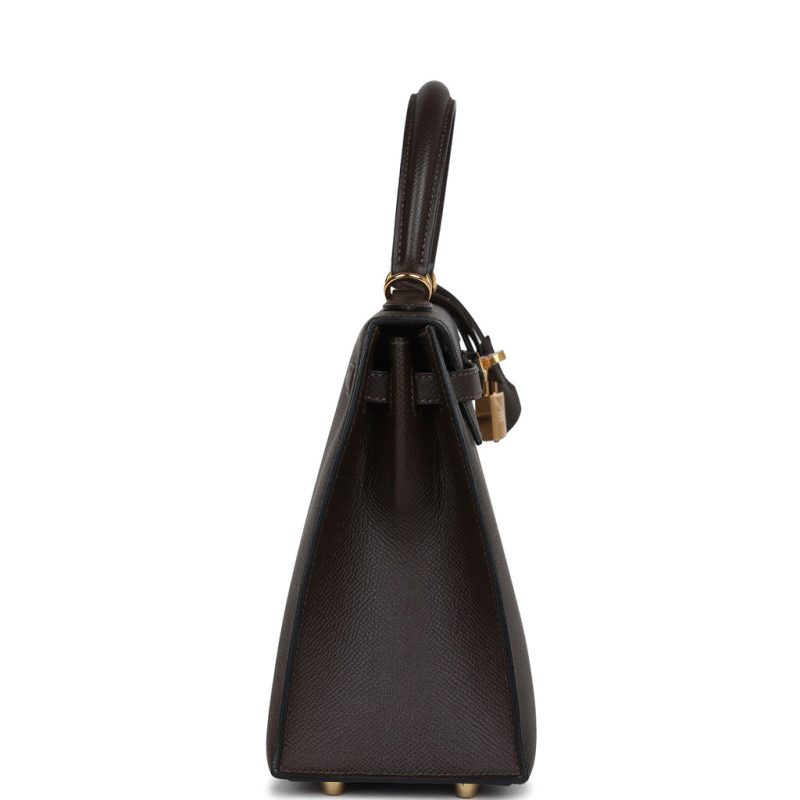 Hermes Kelly Sellier 25 Ebene Epsom Gold Hardware - Image 3