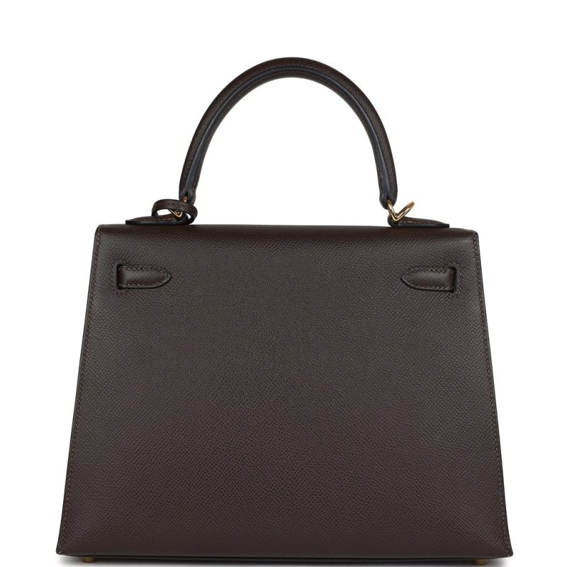 Hermes Kelly Sellier 25 Ebene Epsom Gold Hardware - Image 4