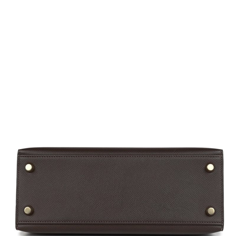 Hermes Kelly Sellier 25 Ebene Epsom Gold Hardware - Image 5