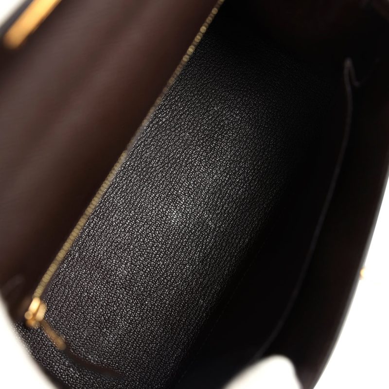 Hermes Kelly Sellier 25 Ebene Epsom Gold Hardware - Image 7