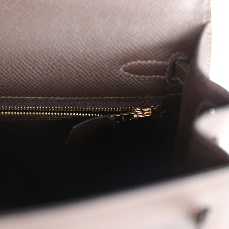 Hermes Kelly Sellier 25 Ebene Epsom Gold Hardware - Image 8