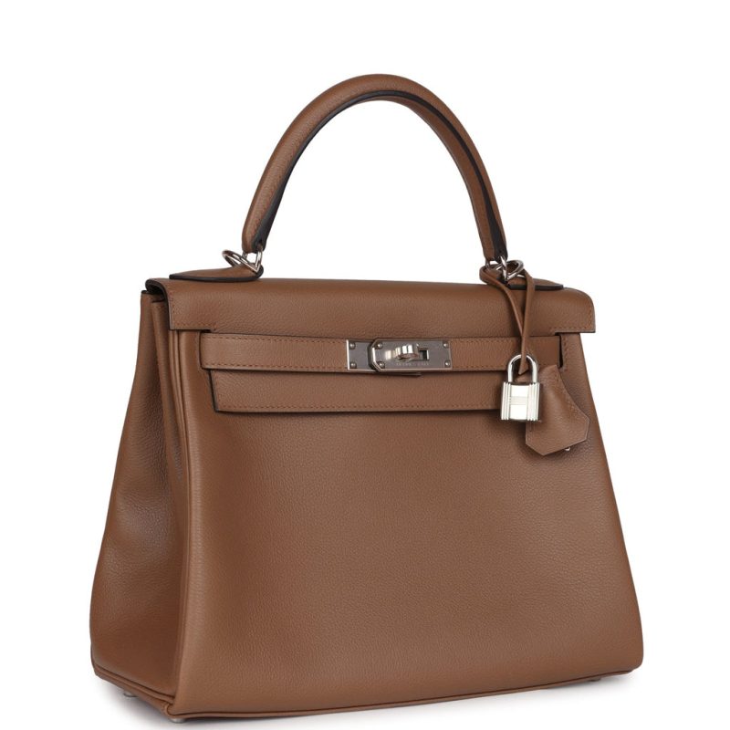 Hermes Kelly Retourne 28 Alezan Evercolor Palladium Hardware - Image 2