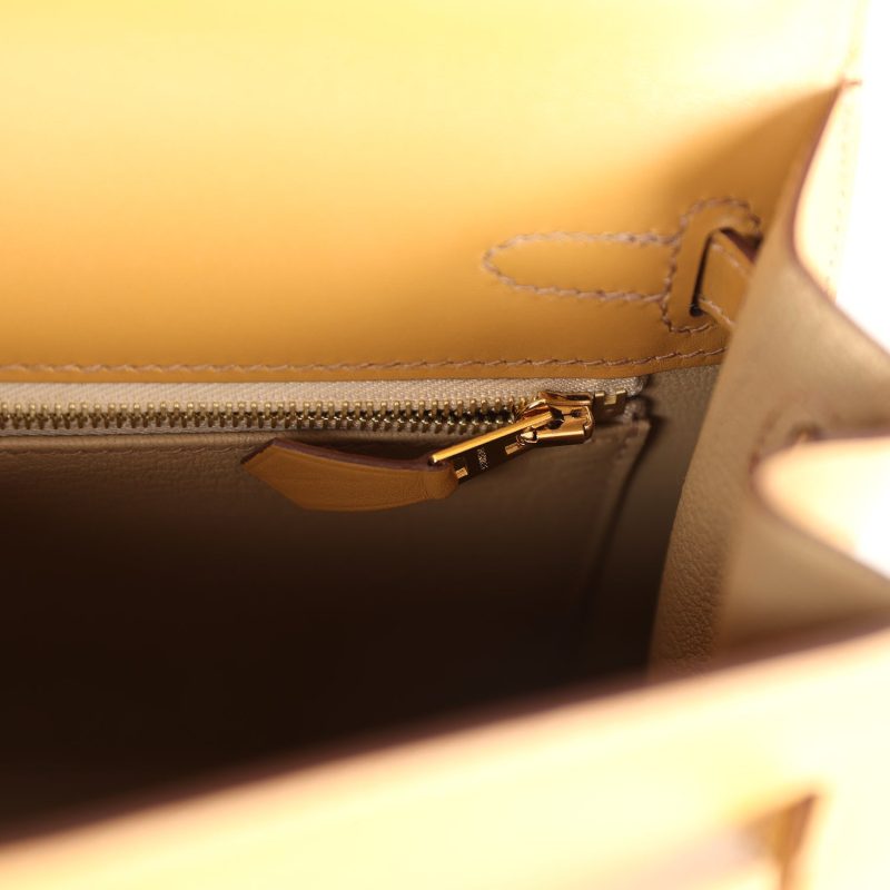 Hermes Kelly Sellier 25 Poussiere Tadelakt Gold Hardware - Image 8