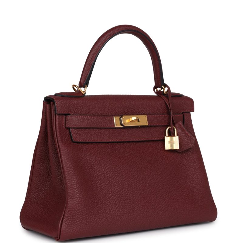 Hermes Kelly Retourne 28 Rouge H Togo Gold Hardware - Image 2
