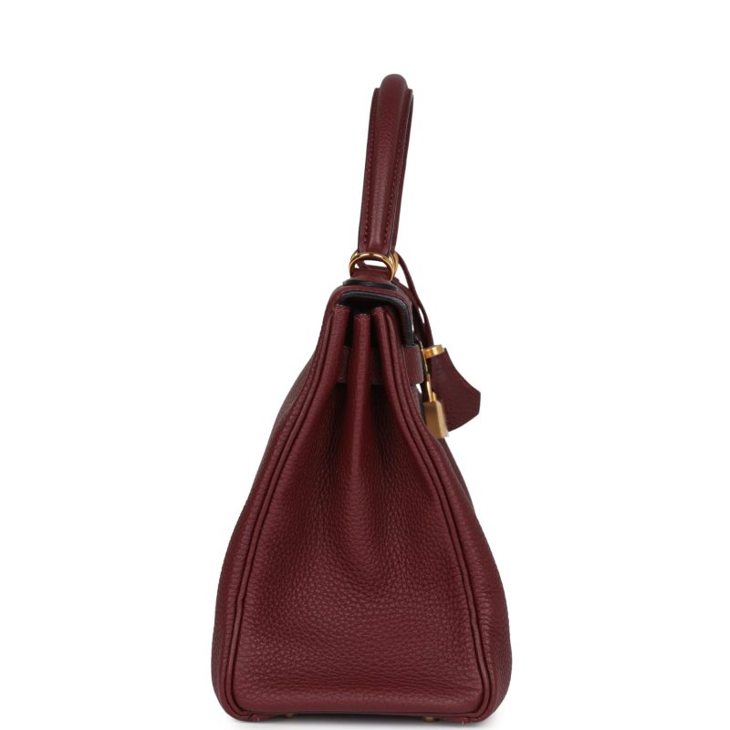 Hermes Kelly Retourne 28 Rouge H Togo Gold Hardware - Image 3