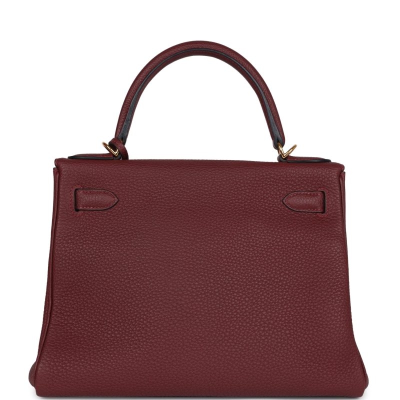 Hermes Kelly Retourne 28 Rouge H Togo Gold Hardware - Image 4