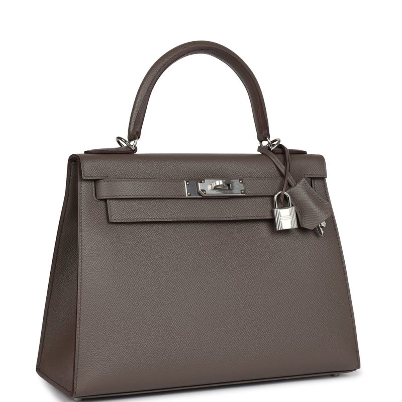 Hermes Kelly Sellier 28 Etain Epsom Palladium Hardware - Image 2
