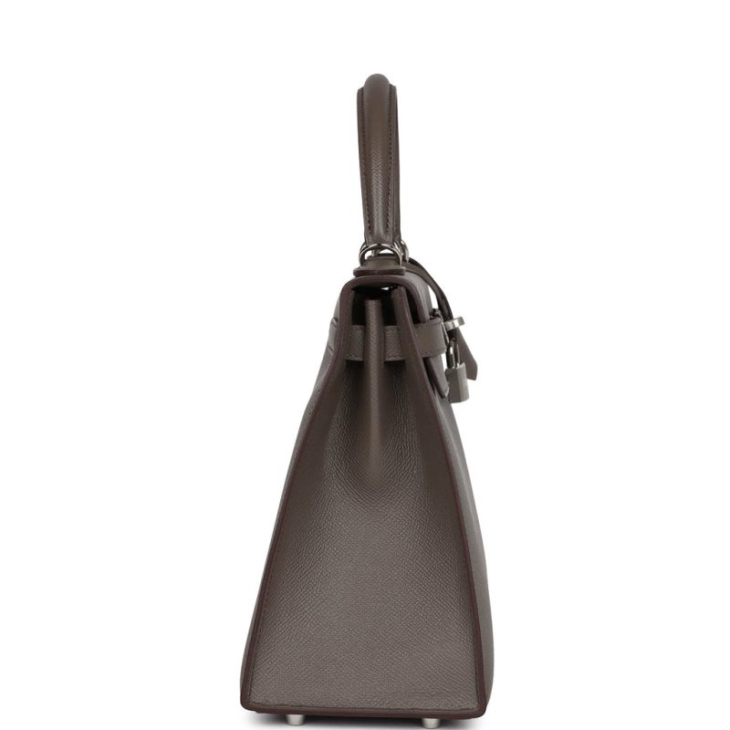 Hermes Kelly Sellier 28 Etain Epsom Palladium Hardware - Image 3