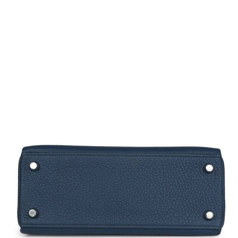 Hermes Kelly Retourne 25 Bleu De Prusse Togo Palladium Hardware - Image 5