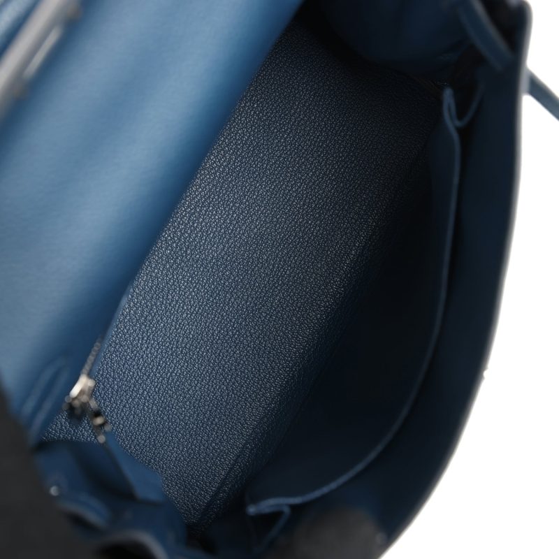 Hermes Kelly Retourne 25 Bleu De Prusse Togo Palladium Hardware - Image 6
