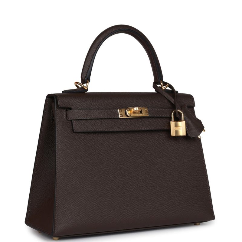 Hermes Kelly Sellier 25 Ecorce Epsom Gold Hardware - Image 2