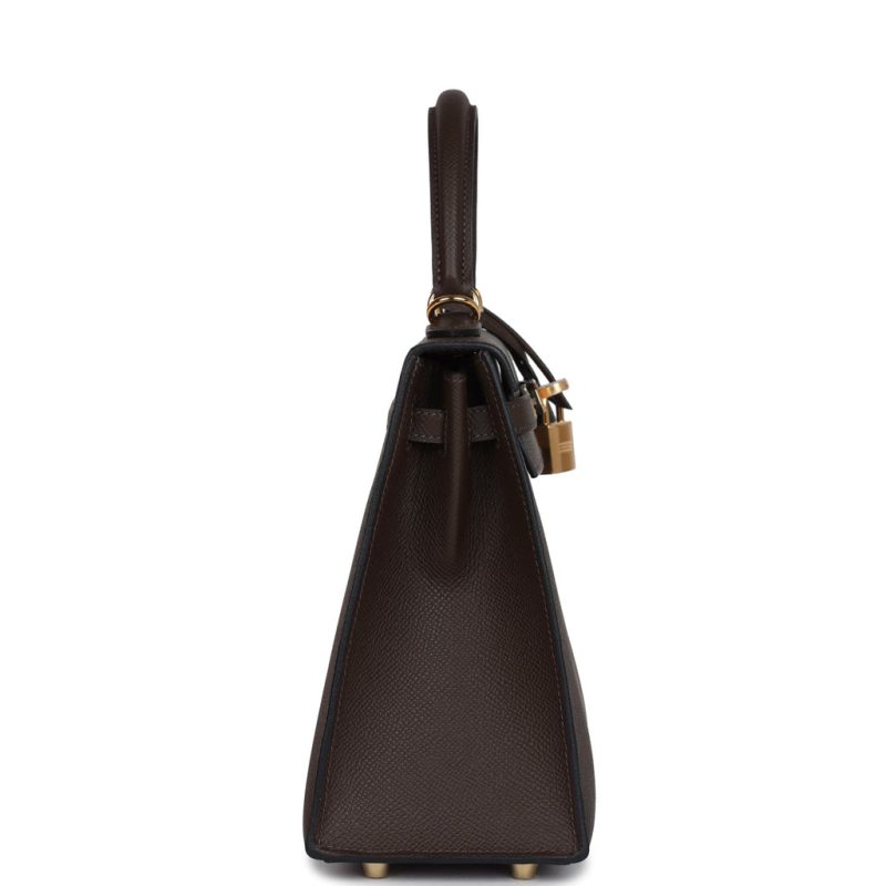 Hermes Kelly Sellier 25 Ecorce Epsom Gold Hardware - Image 3