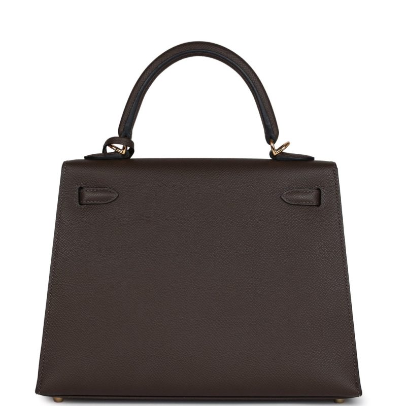 Hermes Kelly Sellier 25 Ecorce Epsom Gold Hardware - Image 4