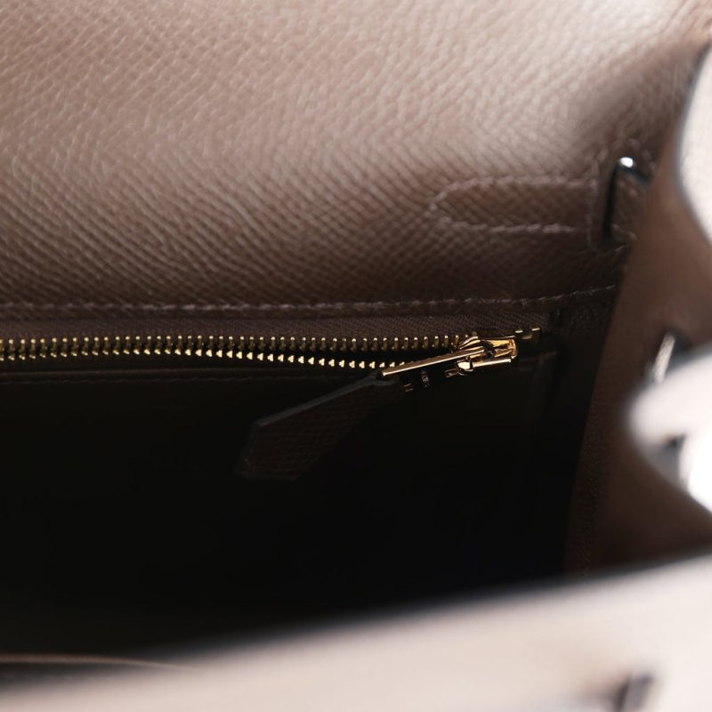 Hermes Kelly Sellier 25 Ecorce Epsom Gold Hardware - Image 8