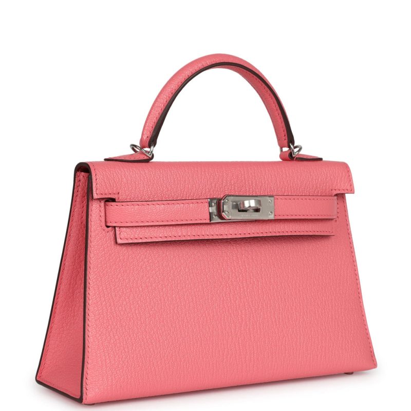 Hermes Kelly Sellier 20 Rose D’Ete Verso Chevre Palladium Hardware - Image 2
