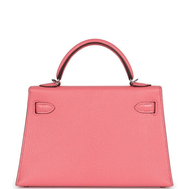 Hermes Kelly Sellier 20 Rose D’Ete Verso Chevre Palladium Hardware - Image 4