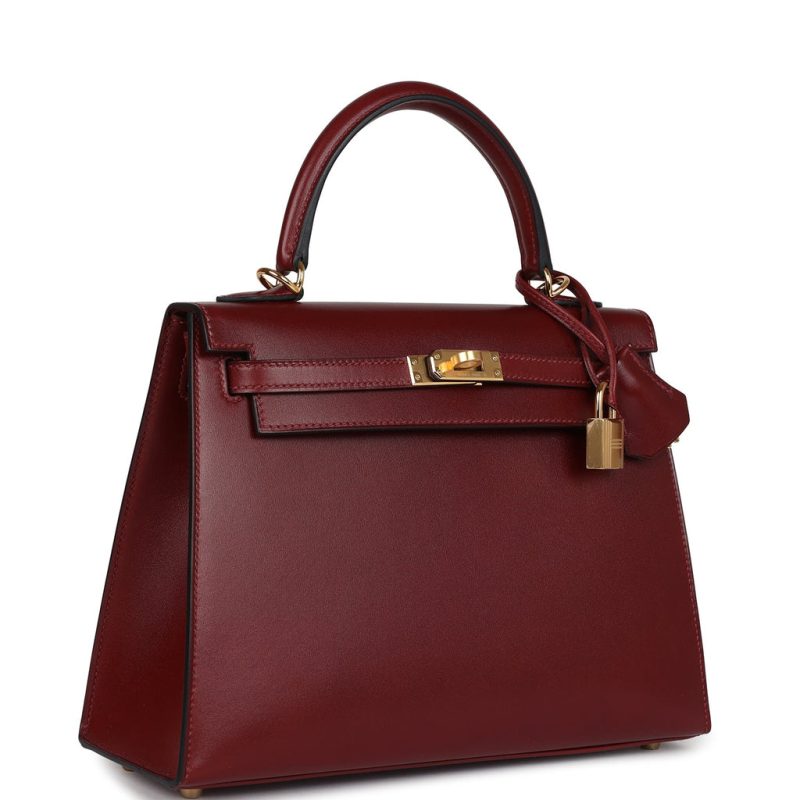 Hermes Kelly Sellier 25 Rouge H Box Gold Hardware - Image 2