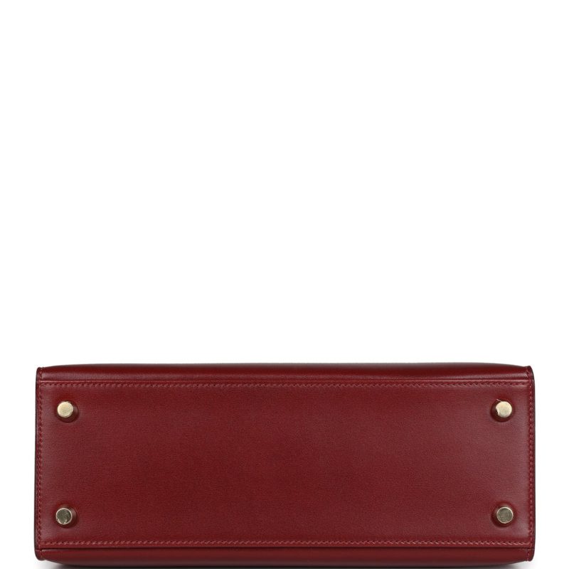 Hermes Kelly Sellier 25 Rouge H Box Gold Hardware - Image 5