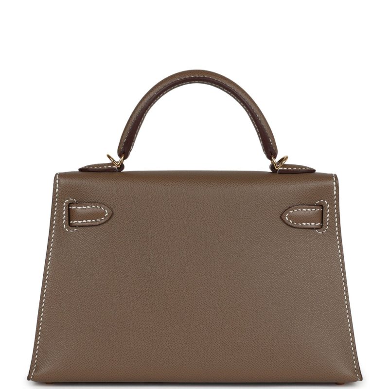 Hermes Kelly Sellier 20 Etoupe Madame Gold Hardware - Image 4