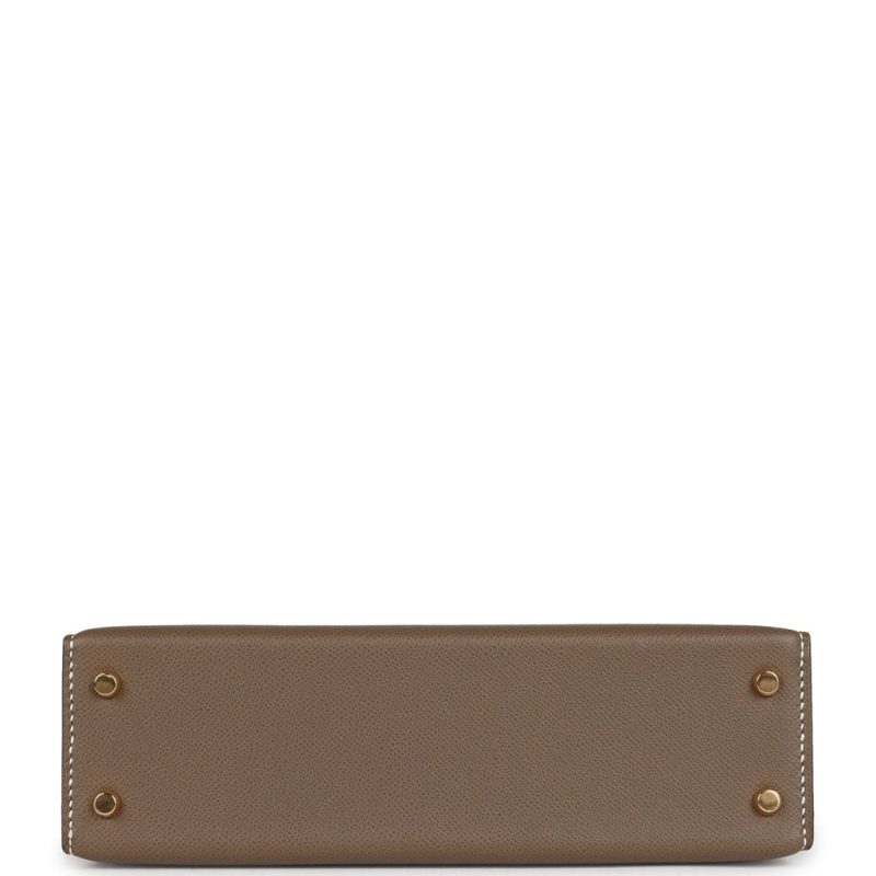 Hermes Kelly Sellier 20 Etoupe Madame Gold Hardware - Image 5