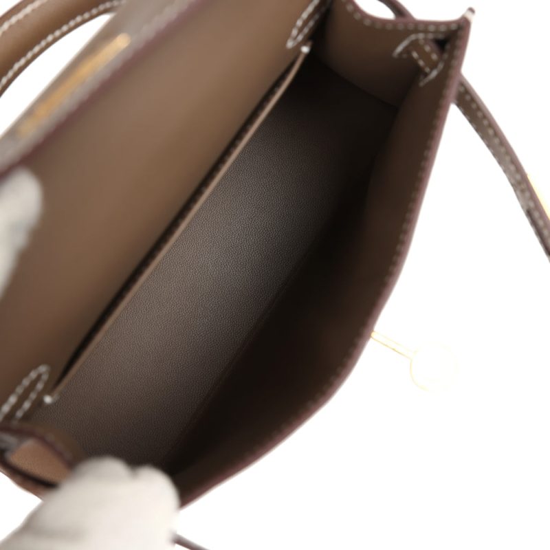 Hermes Kelly Sellier 20 Etoupe Madame Gold Hardware - Image 7