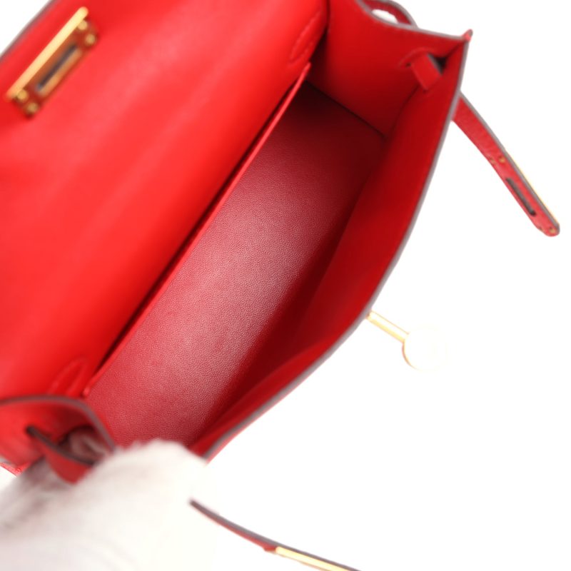Hermes Kelly Sellier 20 Rouge de Coeur Epsom Gold Hardware - Image 7
