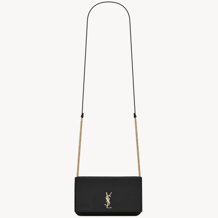 YSL Cassandre Phone Holder in Smooth Leather