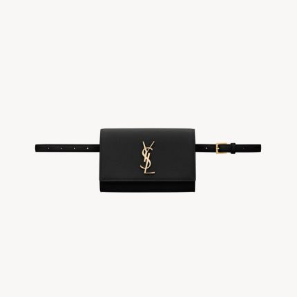 kate belt bag in grain de poudre-embossed leather