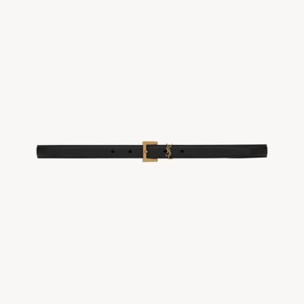 cassandre thin belt with square buckle in box saint laurent leather