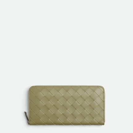 Intrecciato Zip Around Wallet