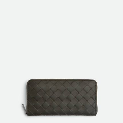 Intrecciato Zip Around Wallet