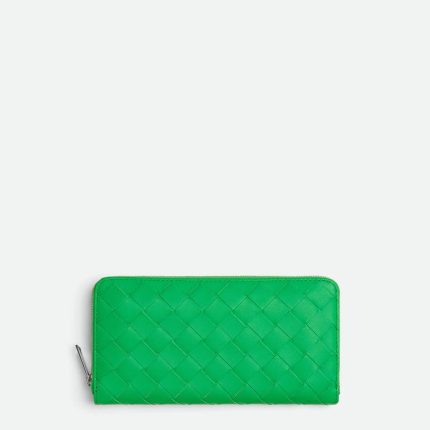 Intrecciato Zip Around Wallet