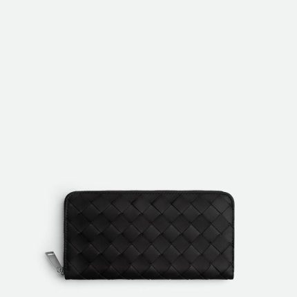 Intrecciato Zip Around Wallet