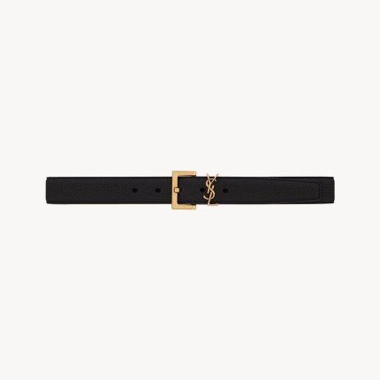 cassandre belt with square buckle in grained leather