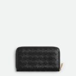 Intrecciato Zip Around Wallet