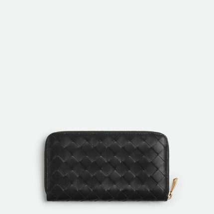 Intrecciato Zip Around Wallet