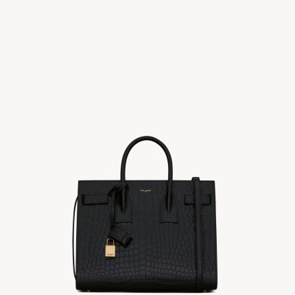 YSL Sac De Jour In Embossed Crocodile Leather – Small