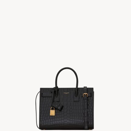 YSL Sac De Jour In Crocodile Embossed Leather – Baby