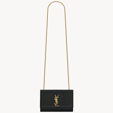 YSL Kate Small in Shiny Grained  Leather