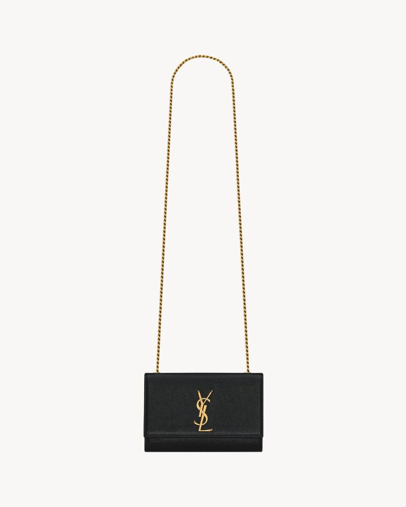 YSL Kate Small in Shiny Grained  Leather